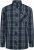 Kam Jeans 6301 LS Casual Check Shirt Teal - Marškiniai - Marškiniai - 2XL-8XL