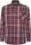 Kam Jeans P038 LS Premium Cotton Check Shirt Wine - Marškiniai - Marškiniai - 2XL-8XL