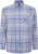 Kam Jeans P038 LS Premium Cotton Check Shirt Denim - Marškiniai - Marškiniai - 2XL-8XL