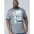 D555 Howie Fine Stripe T-shirt Grey - Marškinėliai - Marškinėliai - 2XL-14XL