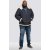 D555 Hudson Hooded Puffer Jacket Navy - Didelės vyriškos striukės - Didelės vyriškos striukės