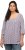 Ulla Popken Polka Dot 3/4 Sleeve Square Neck A-Line Tee Light Blue-Grey - Spausdinti marškinėliai moterims - 