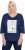 Ulla Popken Decorative Plant 3/4 Sleeve T-Shirt Ink Blue - Spausdinti marškinėliai moterims - 