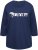 Ulla Popken Queens 3/4 Sleeve Graphic Tee Ink Blue - Spausdinti marškinėliai moterims - 