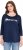 Ulla Popken Queens 3/4 Sleeve Graphic Tee Ink Blue - Spausdinti marškinėliai moterims - 