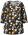 Ulla Popken Graphic Print 3/4 Sleeve Tee Black - Spausdinti marškinėliai moterims - 