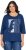 Ulla Popken Inspirational Graphic Lettering 3/4 Sleeve Tee Dark Blue - Spausdinti marškinėliai moterims - 