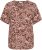 Kaffe Curve Ami Short Sleeve Blouse Printed Henna Brown - Palaidinės ir tunikos - 