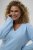 Kaffe Curve Jilanda V-Neck Pullover Blue - Megztiniai ir megzti drabužiai - 