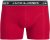 Jack & Jones Hector Solid Trunks 3-Pack Navy/Red/Grey - Boxer šortai - Vyriški dideli boxer šortai