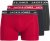 Jack & Jones Hector Solid Trunks 3-Pack Navy/Red/Grey - Boxer šortai - Vyriški dideli boxer šortai