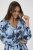 Kaffe Curve Aliana Dress Blue Flower Animal - Midi suknelės - 