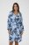 Kaffe Curve Aliana Dress Blue Flower Animal - Midi suknelės - 