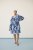 Kaffe Curve Aliana Dress Blue Flower Animal - Midi suknelės - 