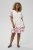 Kaffe Curve Rosa Mini Dress White Rose Border Flower - Mini suknelės - 