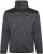 Kam jeans KV133 Twisted Marl Fleece Jacket Black - Didelės vyriškos striukės - Didelės vyriškos striukės