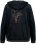 Ulla Popken Tulip Line Print Velour Zip Hoodie Black - Megztiniai ir džemperiai - 