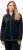 Ulla Popken Tulip Line Print Velour Zip Hoodie Black - Megztiniai ir džemperiai - 