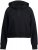 Ulla Popken Ribbed Inset Zip Collar Hoodie Black - Megztiniai ir džemperiai - 