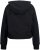 Ulla Popken Ribbed Inset Zip Collar Hoodie Black - Megztiniai ir džemperiai - 