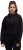 Ulla Popken Ribbed Inset Zip Collar Hoodie Black - Megztiniai ir džemperiai - 