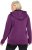 Ulla Popken Sweater Knit Fleece Hoodie Aubergine - Megztiniai ir džemperiai - 