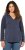 Ulla Popken Open Edged Long Sleeve V-Neck Hoodie Navy - Megztiniai ir džemperiai - 
