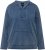 Ulla Popken Raw Hem Long Sleeve Hoodie Night Blue - Megztiniai ir džemperiai - 