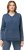 Ulla Popken Raw Hem Long Sleeve Hoodie Night Blue - Megztiniai ir džemperiai - 