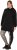 Ulla Popken Longline Lace Up Hoodie Black - Megztiniai ir džemperiai - 