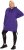 Ulla Popken Longline Lace Up Hoodie Purple - Megztiniai ir džemperiai - 