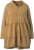 Ulla Popken Tiered Flounce Panel Zip Up Hoodie Mocha Brown - Megztiniai ir džemperiai - 