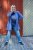 Ulla Popken Tiered Flounce Panel Zip Up Hoodie Atlantic Blue - Megztiniai ir džemperiai - 