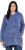 Ulla Popken Tiered Flounce Panel Zip Up Hoodie Atlantic Blue - Megztiniai ir džemperiai - 