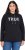 Ulla Popken TRUE Lettering Hoodie Black - Megztiniai ir džemperiai - 