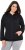Ulla Popken Eyelet Embroidered Zip-Up Hoodie Black - Megztiniai ir džemperiai - 