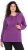 Ulla Popken Rhinestone Drawstring Moon Wash Hoodie Light Plum - Megztiniai ir džemperiai - 