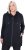 Ulla Popken Contrast Piping Zip-Up Hoodie Black - Megztiniai ir džemperiai - 
