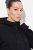 Ulla Popken Mix Fabric Reflective Trim Zip Hoodie Black - Megztiniai ir džemperiai - Jaukūs džemperiai ir megztiniai
