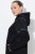 Ulla Popken Mix Fabric Reflective Trim Zip Hoodie Black - Megztiniai ir džemperiai - Jaukūs džemperiai ir megztiniai
