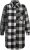 Ulla Popken Mixed Plaid Long Sleeve Button Down Shacket Black - Striukės - 