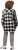 Ulla Popken Mixed Plaid Long Sleeve Button Down Shacket Black - Striukės - 