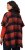 Ulla Popken Oversized Plaid Wing Collar Poncho Red Orange - Striukės - 