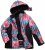 Ulla Popken HYPRAR Graphic Stripe Fully Lined Ski Jacket Teal - Striukės - 