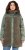 Ulla Popken Mixed Texture Fleece Quilted Jacket Olive - Striukės - 