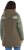 Ulla Popken Mixed Texture Fleece Quilted Jacket Olive - Striukės - 