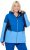 Ulla Popken HYPRAR Performance Colorblock Ski Jacket Denim Blue - Striukės - 
