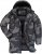 JP1880 Quilted Parka with Camouflage Drawstring Waist Black - Didelės vyriškos striukės - Didelės vyriškos striukės