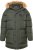 JP1880 Quilted Parka Lightweight and Warm with Faux Fur Hood Dark Green - Didelės vyriškos striukės - Didelės vyriškos striukės