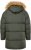 JP1880 Quilted Parka Lightweight and Warm with Faux Fur Hood Dark Green - Didelės vyriškos striukės - Didelės vyriškos striukės